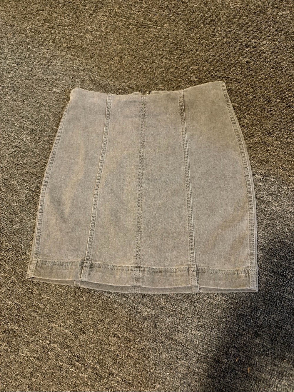Free People Washed Gray Mini Skirt